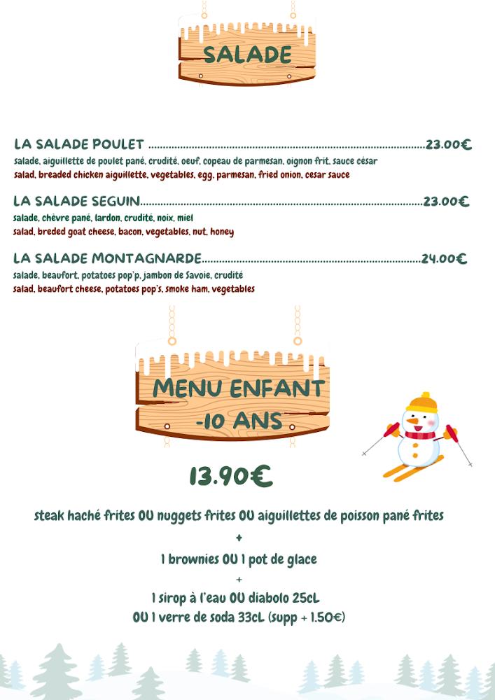 LE PRARIOND - Restaurant d'Altitude Valmorel - Menu Image 3